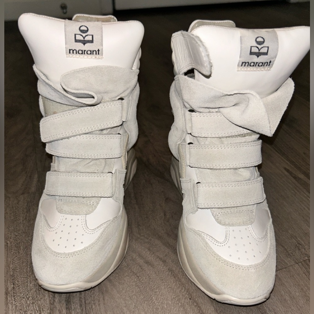 Isabel Marant Balskee Hidden Wedge High Top Sneaker🤍